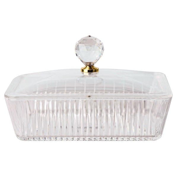 علبة تقديم أكريليك مستطيل شفاف