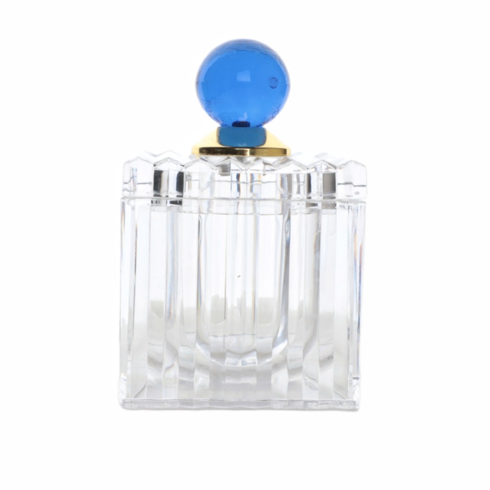 علبة عود أكريليك من سوليتير، لون شفاف وأزرق، حجم صغير