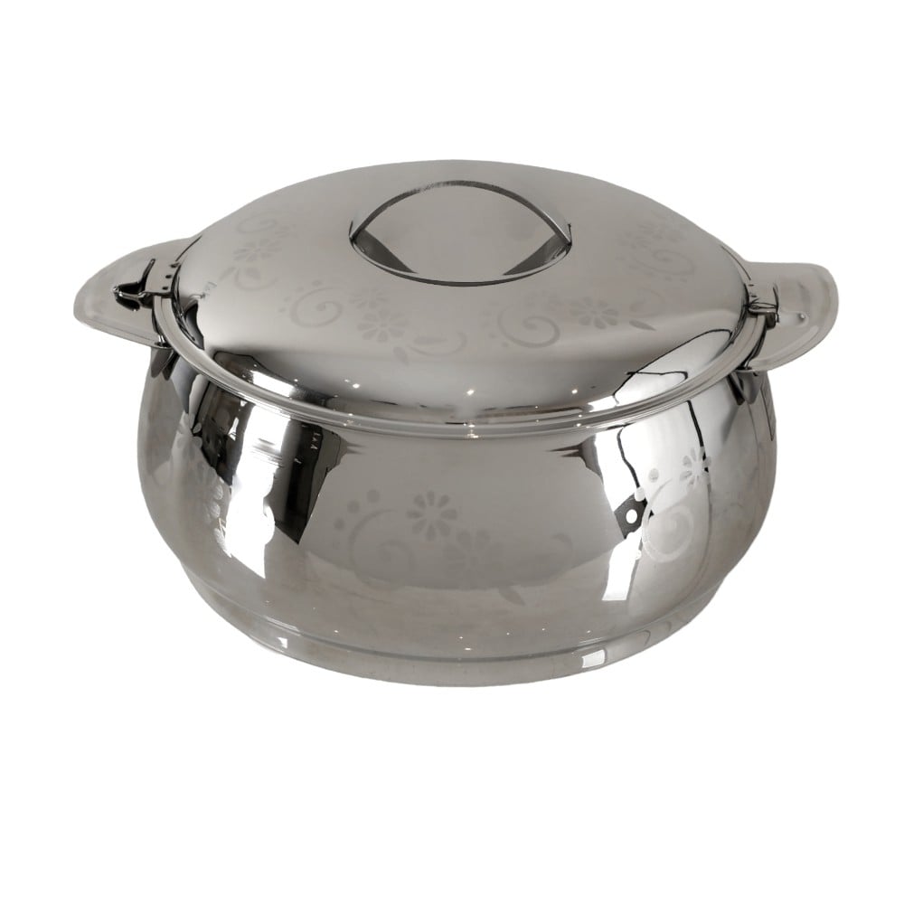 حافظة طعام ماكسيما ستانلس ستيل، لون فضي, سعة 7.5 لتر