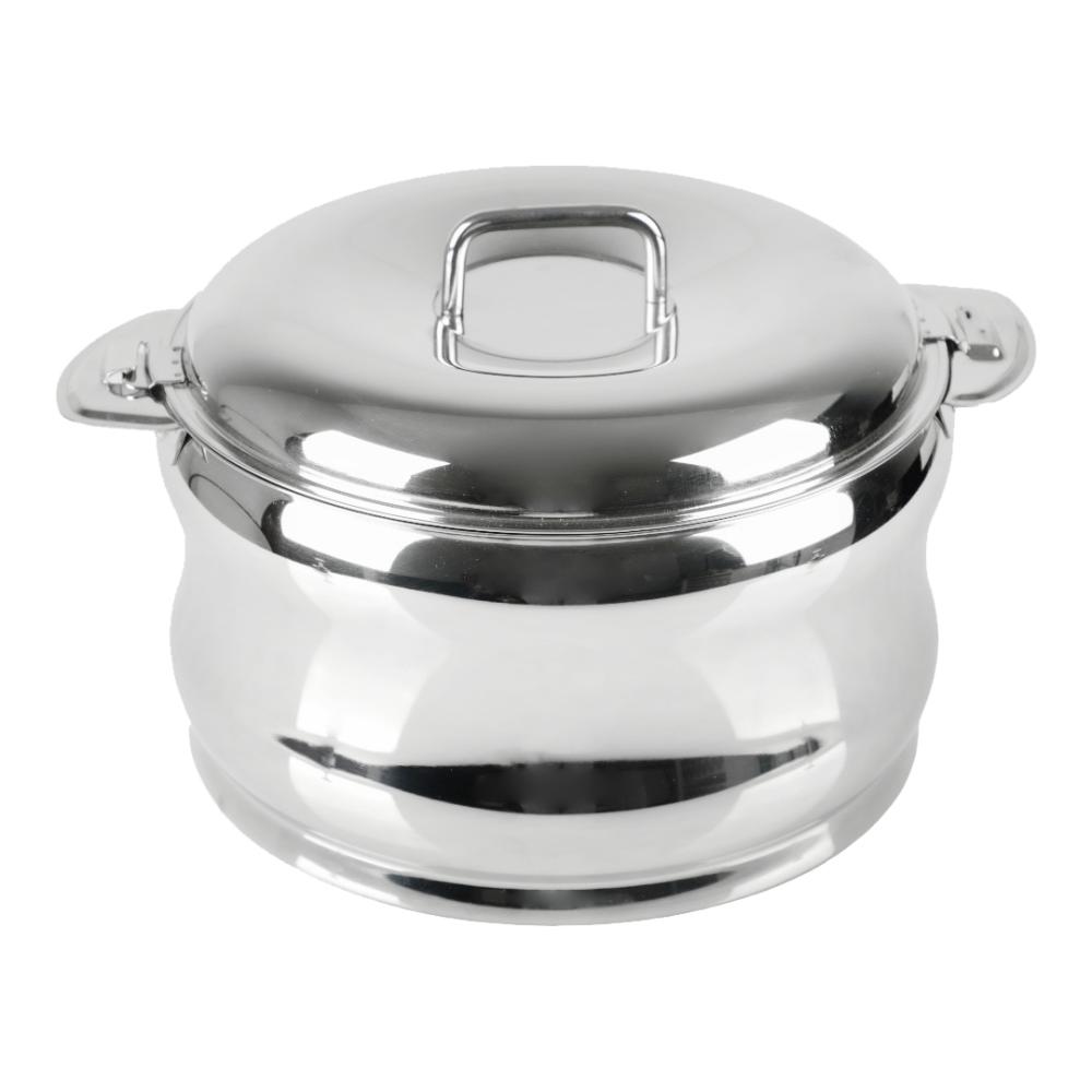 حافظة طعام ماكسيما ستانلس ستيل، لون فضي، سعة 7.5 لتر