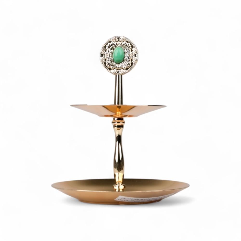 شيال حلى كوين من سوليتير، اللون ذهبي & أخضر, القطر 16سم, الإرتفاع 18سم