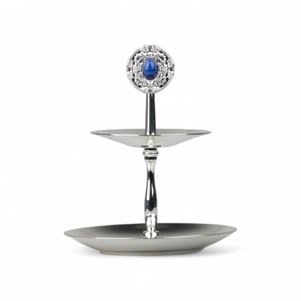 شيال حلى كوين من سوليتير، اللون فضي & أزرق, القطر 16سم, الإرتفاع 18سم