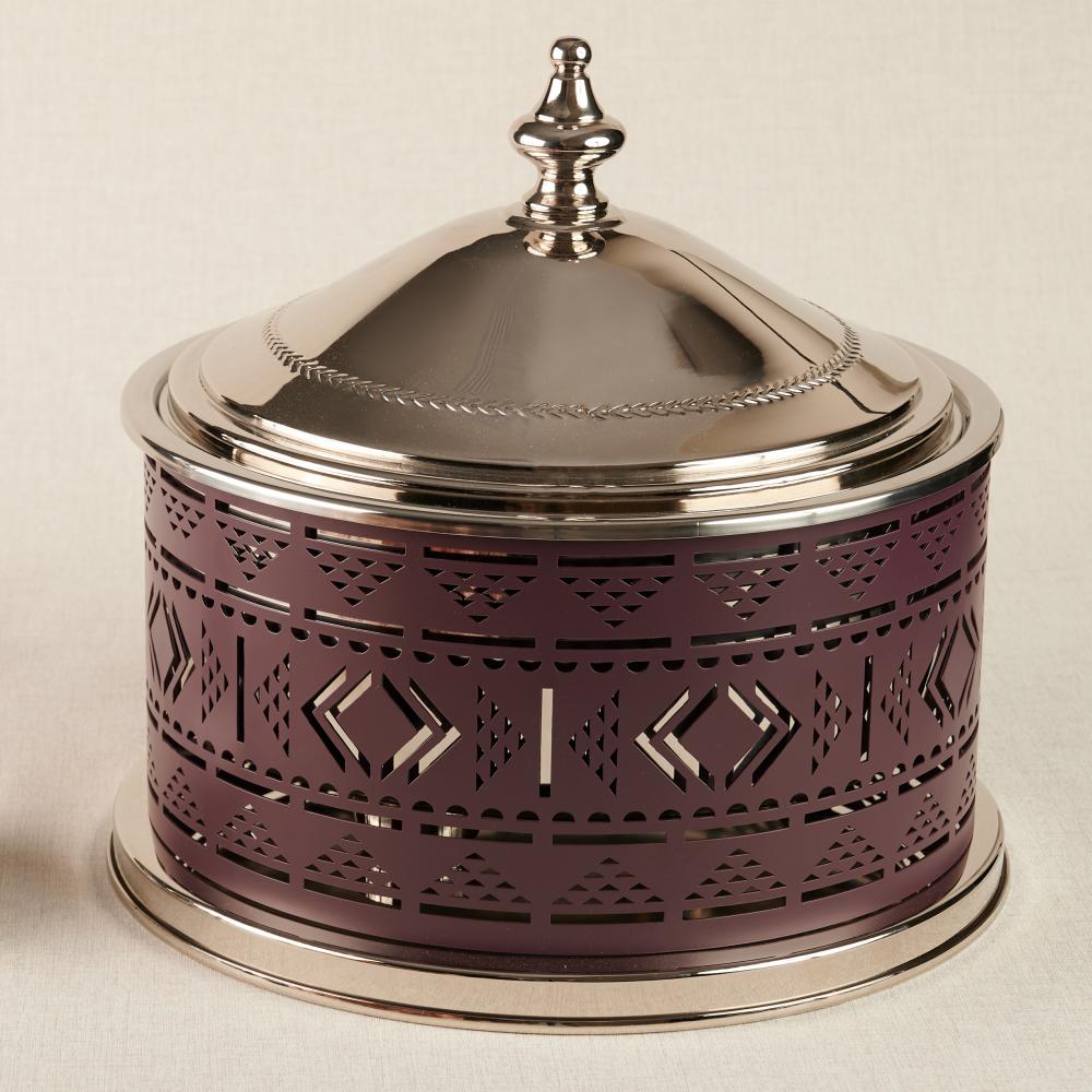 سخان طعام الدرعية هندي، لون بنفسجي وفضي، سعة 5 لتر