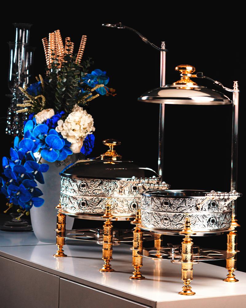 سخان طعام ليون من سوليتير، لون فضي وذهبي، سعة 3 لتر