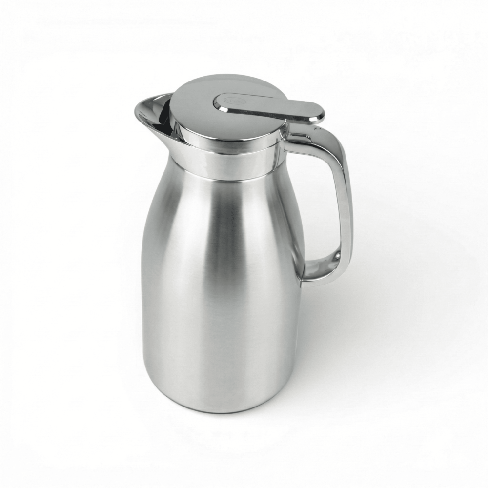 ترمس سوليتير كروان ضغاط , فضي 1 لتر