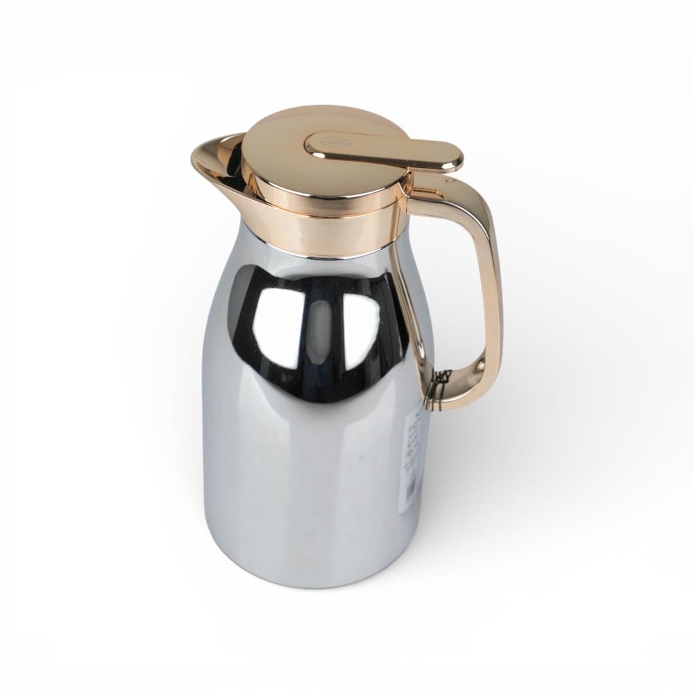 ترمس سوليتير كروان ضغاط , ذهبي فضي 1 لتر