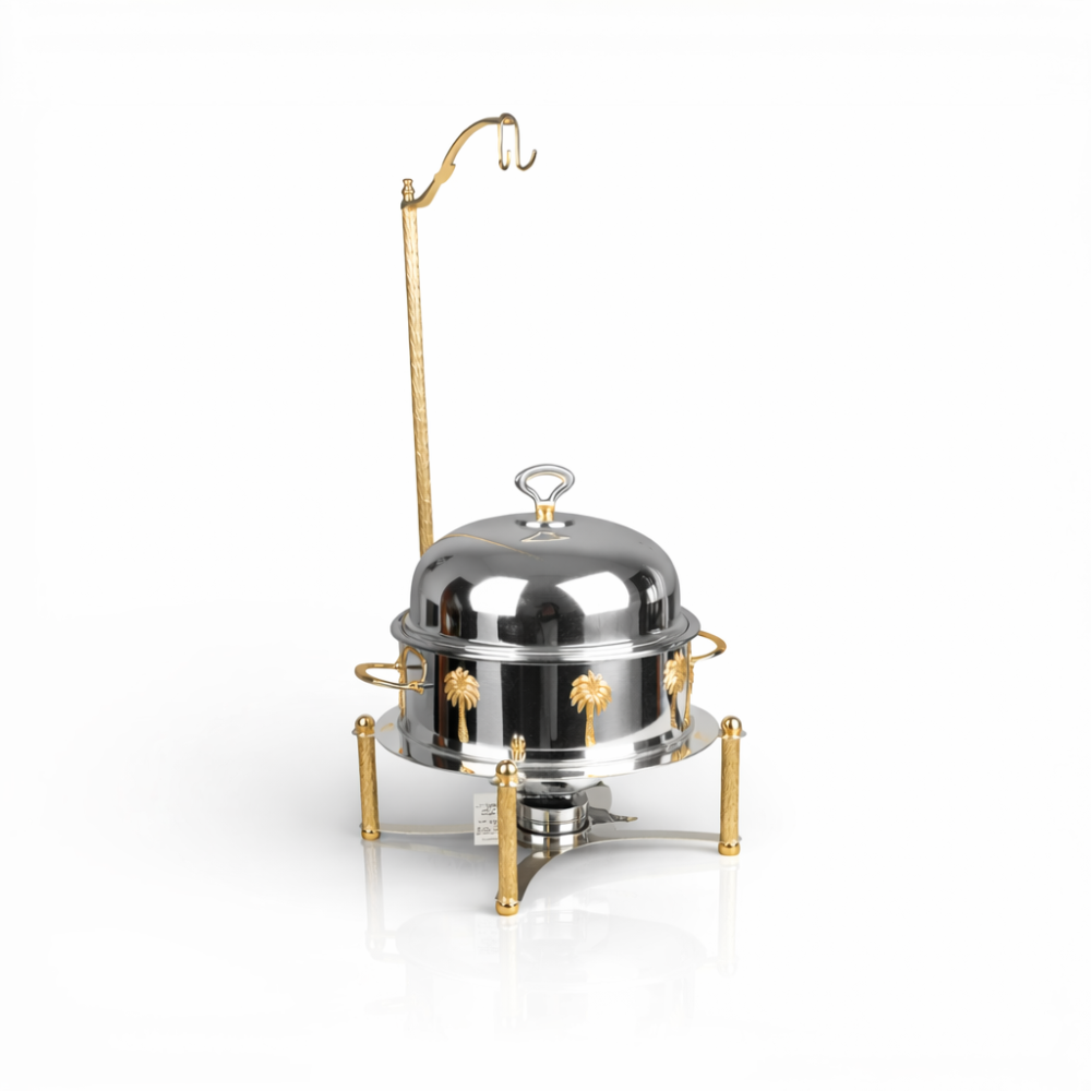 سخان طعام النخلة ذهبي فضي 1 لتر