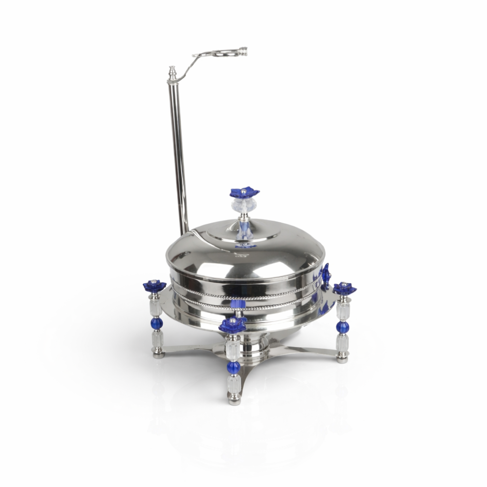 سخان طعام الوردة فضي ازرق 7 لتر